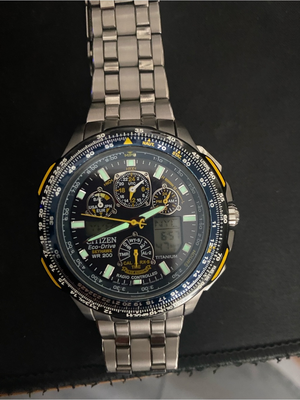 Citizen Eco Drive Skyhawk Blue Angels WR 200 Titanium Watch